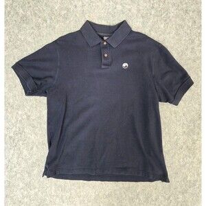 Patagonia Men's Organic Cotton Polo Shirt Blue Size L Short Sleeve Regular Fit